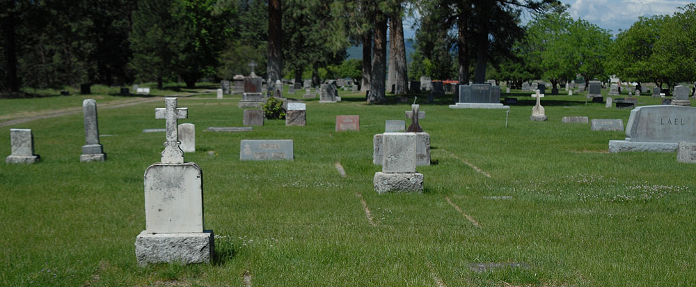Calvary Cemetery Colville Washington - from the west end looking east